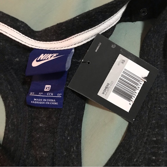 NWT Nike Dark Gray and White One Piece Shorts Jumpsuit, XS - Picture 7 of 8